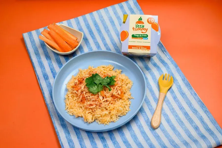 Arroz y pollo (sin sal) para bebé de 10 meses a 1 año, comida natural sin conservadores de Little Tummy Monterrey