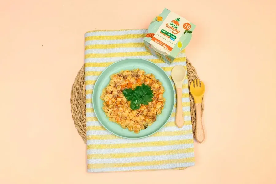 Sopa de Estrellas y Carne (sin sal) para bebé de 10 meses a 1 año, comida natural sin conservadores de Little Tummy Monterrey